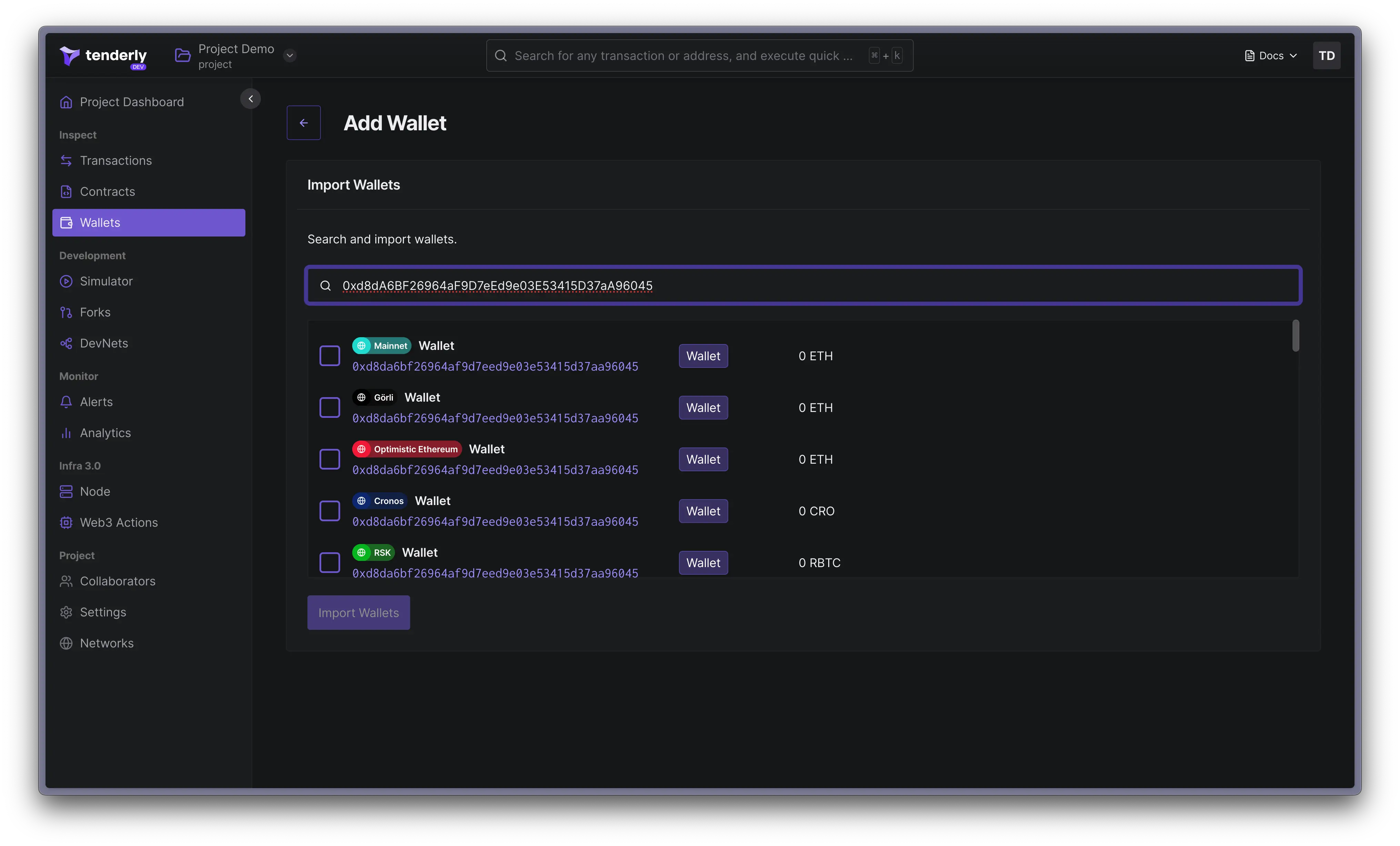 Add wallet