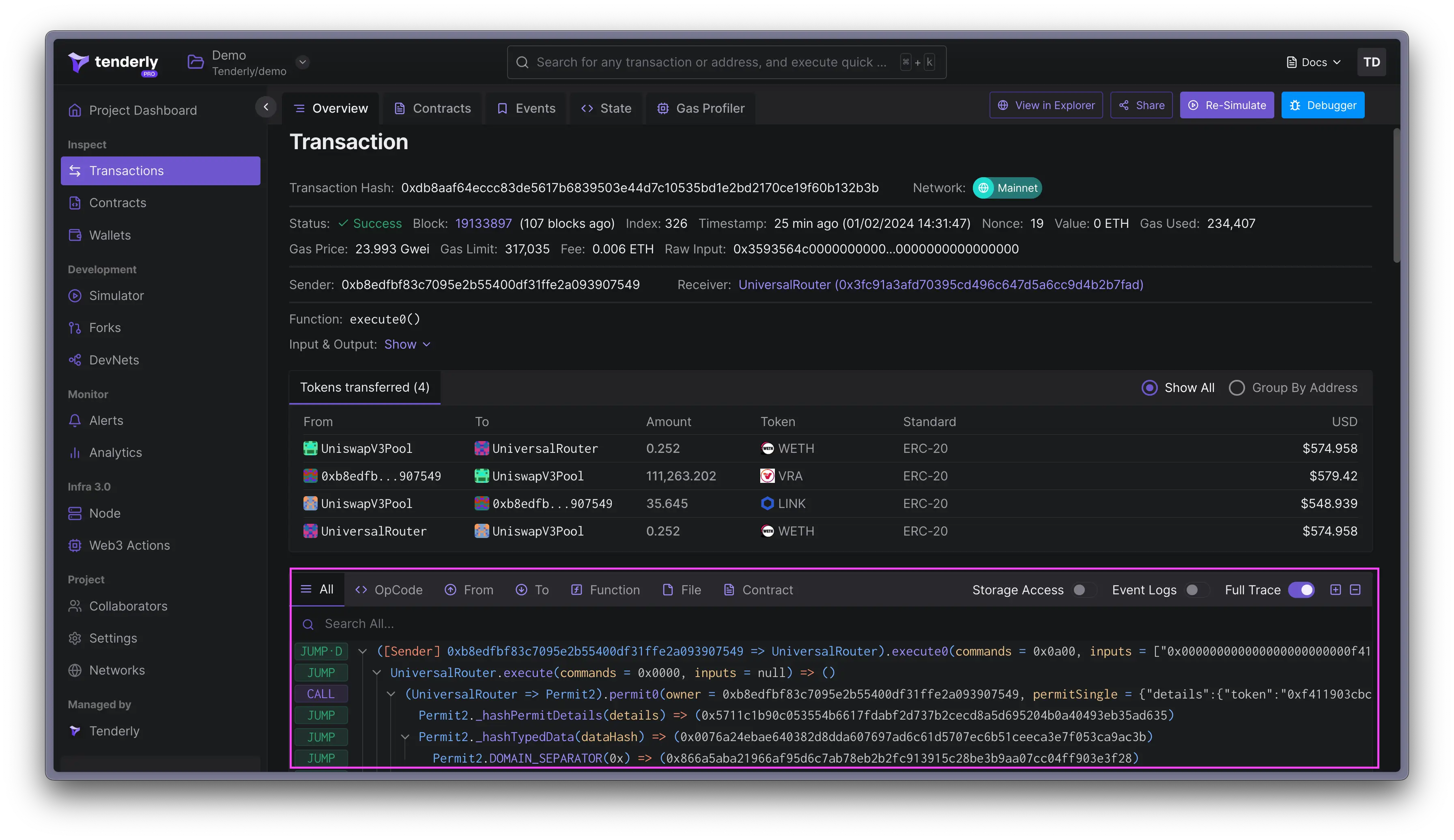 Decoded Call Trace
