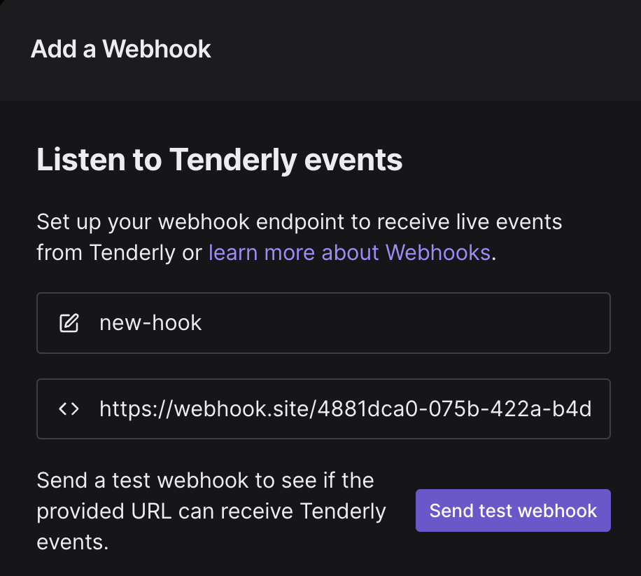 Tenderly Docs